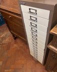 Vintage Bisley 15 Drawer Metal Filing Cabinet (SKU132)