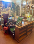 Long Yew Wood Vintage Bookcase  (SKU133)