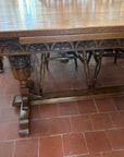 Vintage Oak Refectory Draw Leaf Wooden Dining Table (SKU24)
