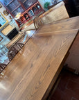 Vintage Oak Refectory Draw Leaf Wooden Dining Table (SKU24)