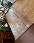 Vintage Oak Refectory Draw Leaf Wooden Dining Table (SKU24)