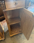 Pair Antique Pine Tall French Night Stands (SKU157)