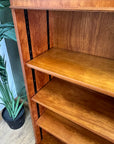 Long Double Bay Yew Wood Vintage Bookcase (SKU122)