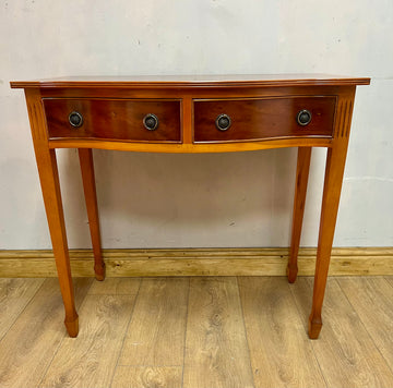 Yew Wood Console Table With 2 Drawers (SKU94)