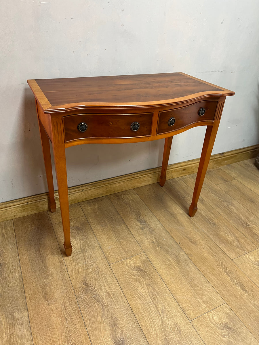 Yew Wood Console Table With 2 Drawers (SKU94)