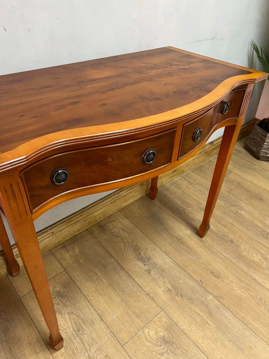 Yew Wood Console Table With 2 Drawers (SKU94)