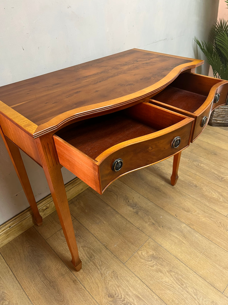 Yew Wood Console Table With 2 Drawers (SKU94)