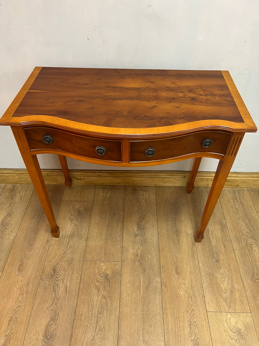 Yew Wood Console Table With 2 Drawers (SKU94)
