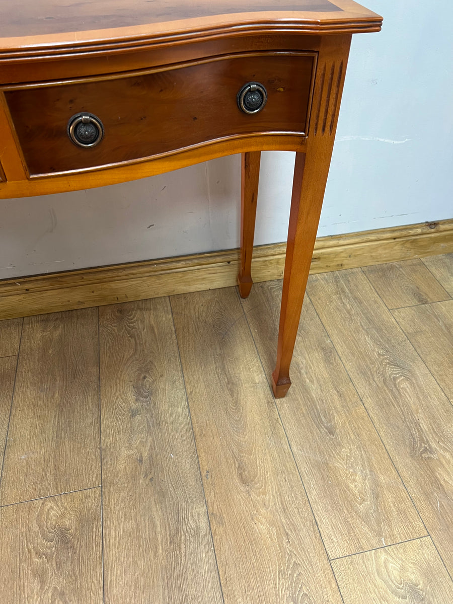 Yew Wood Console Table With 2 Drawers (SKU94)