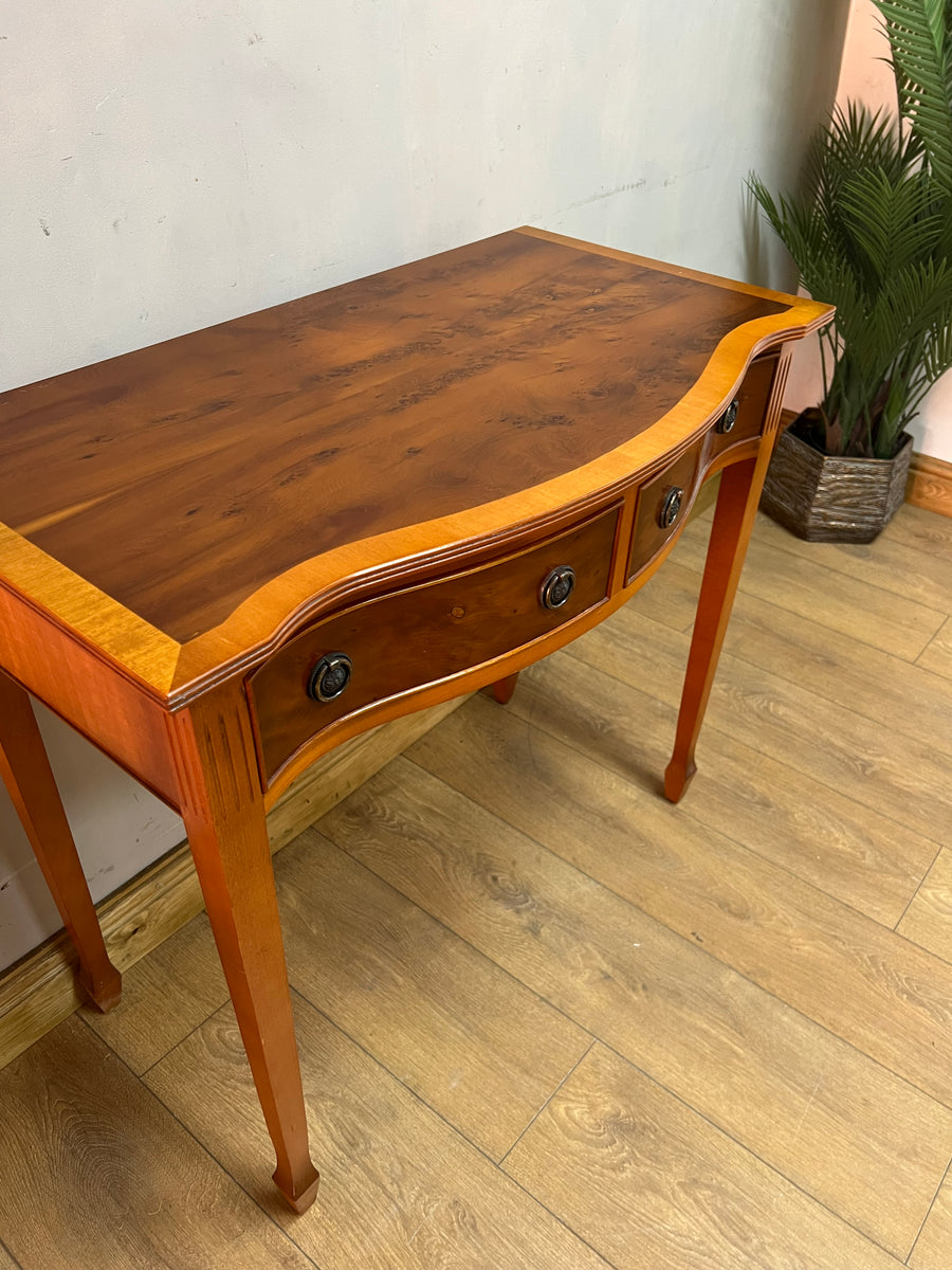 Yew Wood Console Table With 2 Drawers (SKU94)