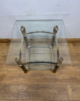 Hollywood Style Side Table Glass / Brass (SKU250)