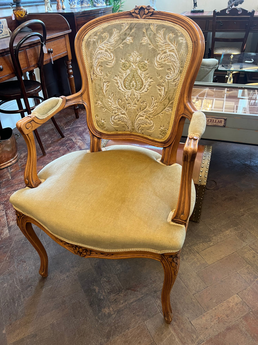 Vintage French Style Carved Ornate Armchair (SKU254)