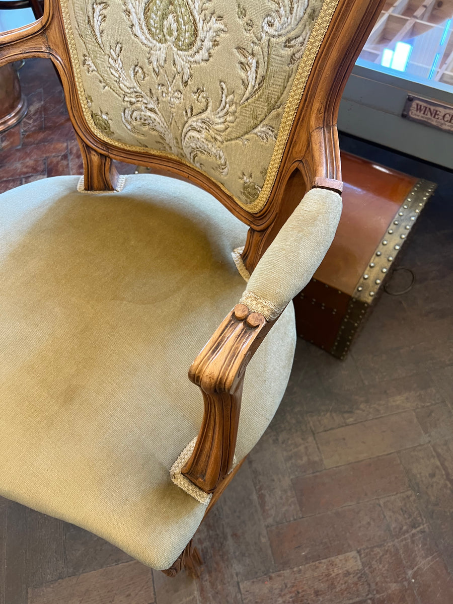 Vintage French Style Carved Ornate Armchair (SKU254)