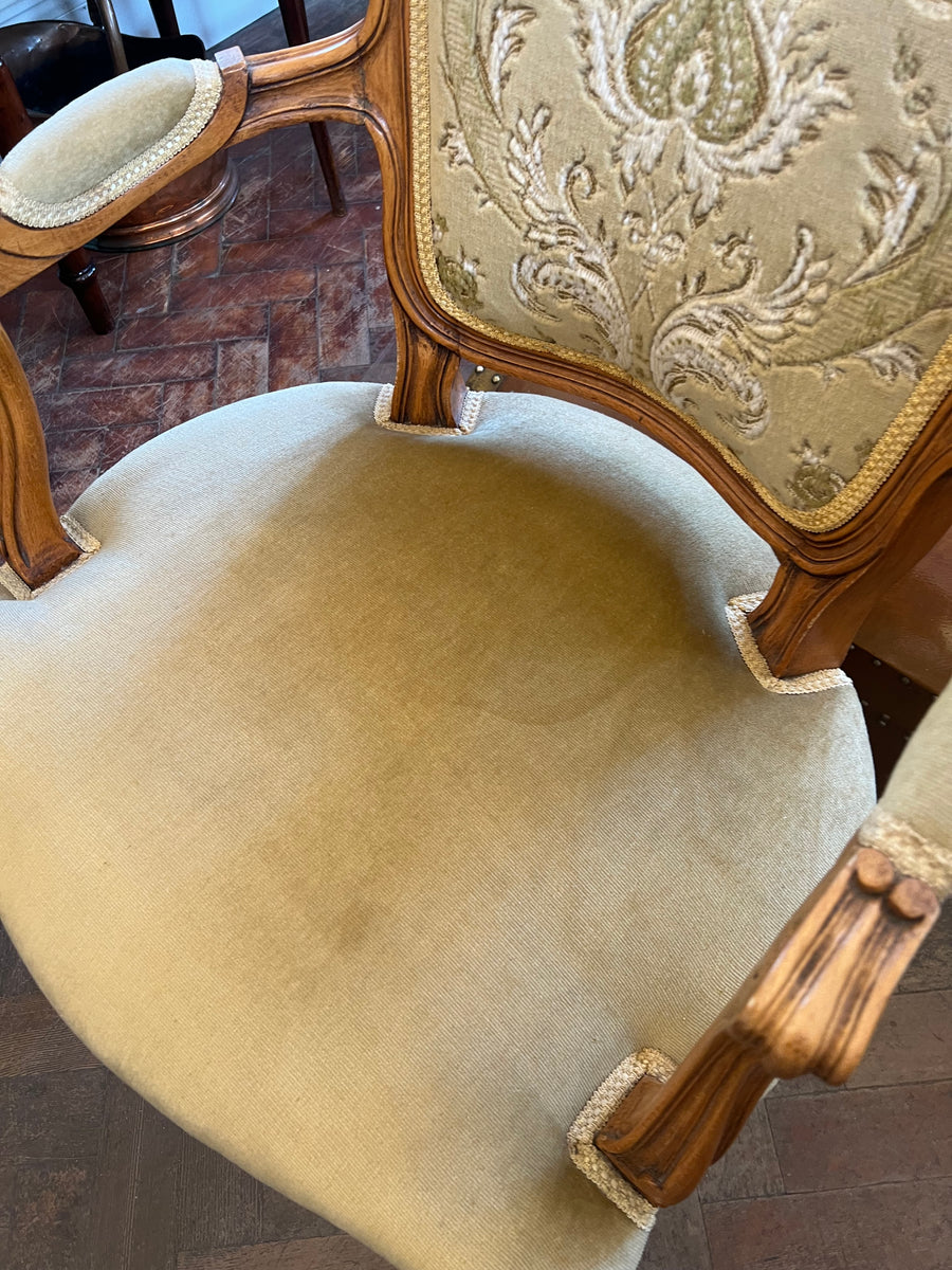 Vintage French Style Carved Ornate Armchair (SKU254)