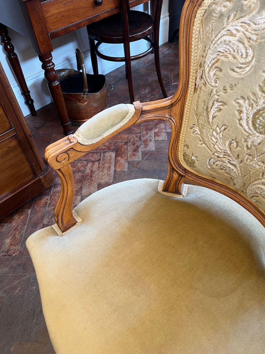 Vintage French Style Carved Ornate Armchair (SKU254)