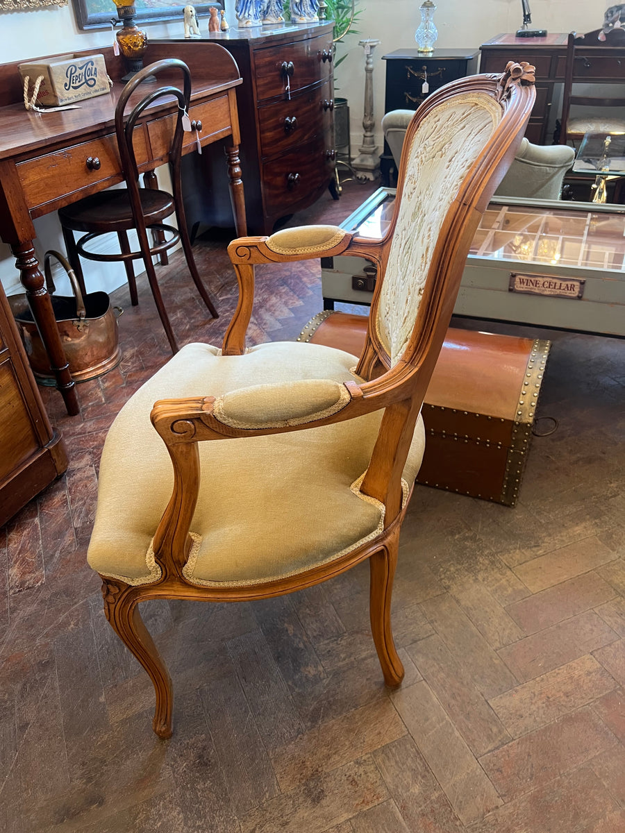 Vintage French Style Carved Ornate Armchair (SKU254)