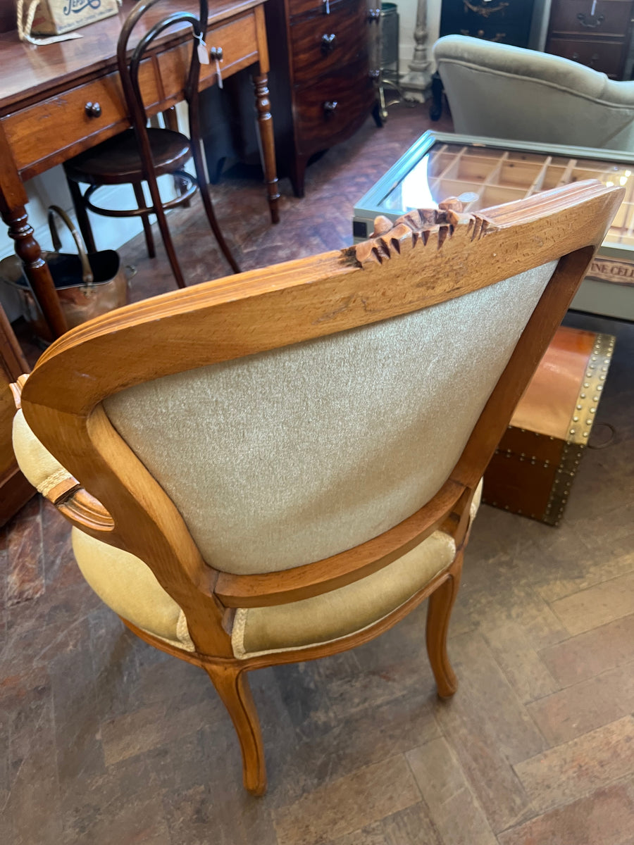 Vintage French Style Carved Ornate Armchair (SKU254)