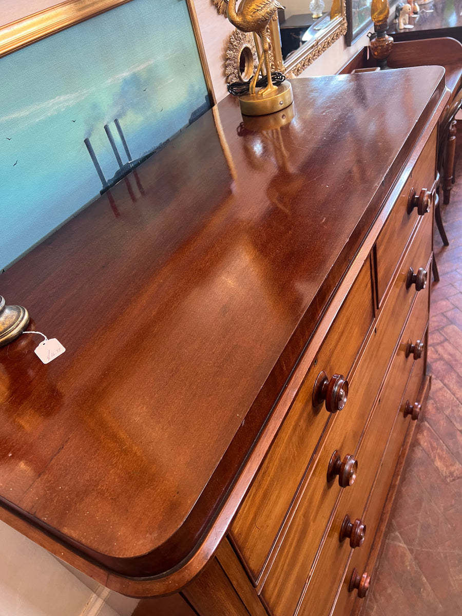 Large Victorian Mahogany Chest Drawers (SKU164)