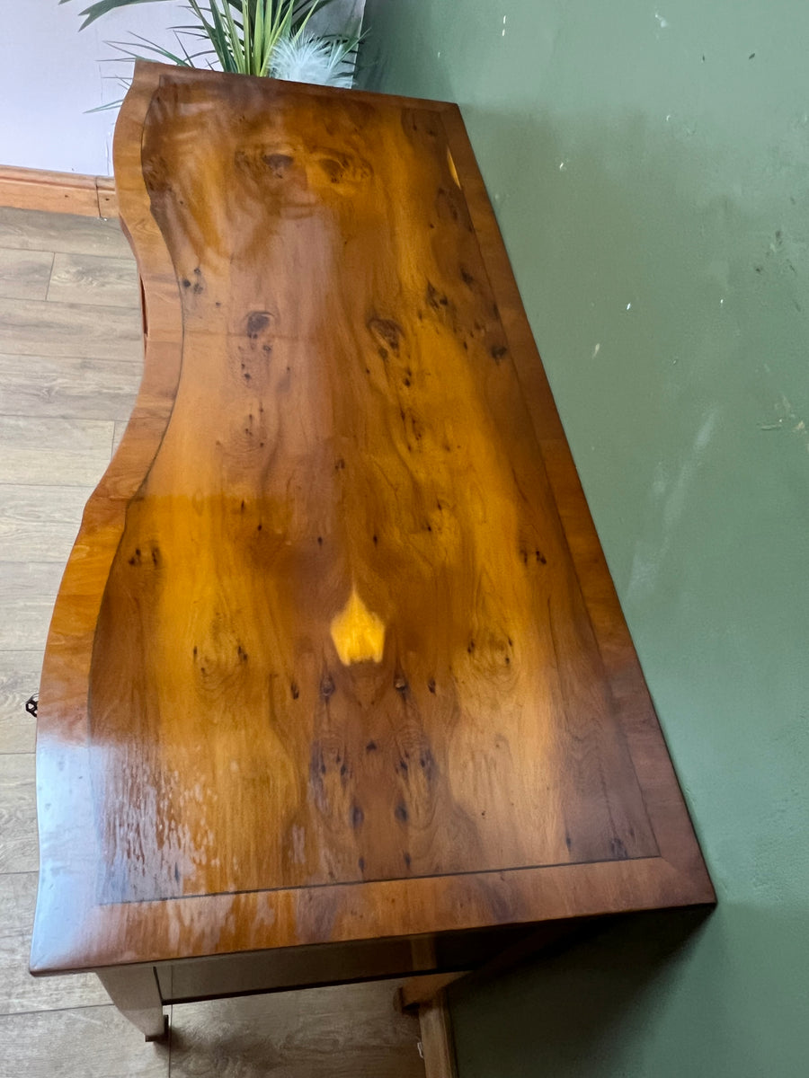 Bevan Funnell Yew Wood Serpentine Fronted Sideboard (SKU92)