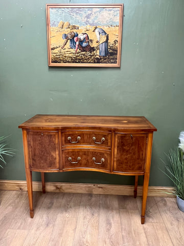 Bevan Funnell Yew Wood Serpentine Fronted Sideboard (SKU92)