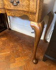 Burr Walnut Console Table By Maple & Co With Cabriole Legs (SKU68)