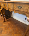 Burr Walnut Console Table By Maple & Co With Cabriole Legs (SKU68)