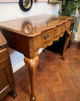Burr Walnut Console Table By Maple & Co With Cabriole Legs (SKU68)