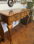 Burr Walnut Console Table By Maple & Co With Cabriole Legs (SKU68)