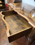 Burr Walnut Console Table By Maple & Co With Cabriole Legs (SKU68)