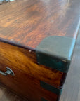 Antique Campaign Trunk Chest  (SKU236)