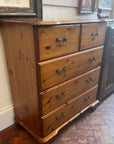 Vintage Pine Chest Drawers Two Over Three Drawers (SKU159)