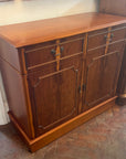 Vintage Yew Wood Cabinet With Two Drawers (SKU234)