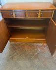 Vintage Yew Wood Cabinet With Two Drawers (SKU234)