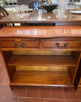 Yew Wood Vintage Bookcase With Two Drawers (SKU126)