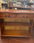 Yew Wood Vintage Bookcase With Two Drawers (SKU126)