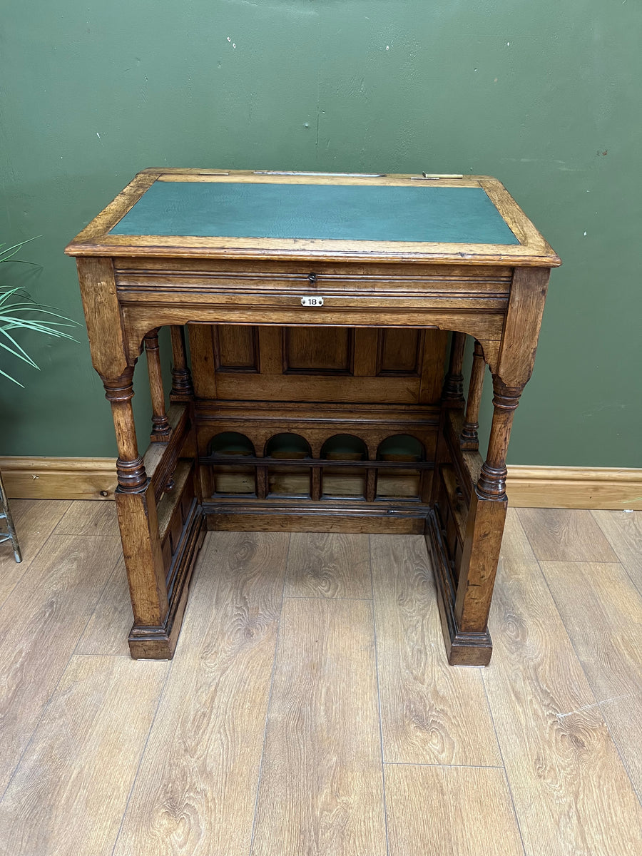 Antique Oak Davenport Style Desk (SKU148)