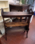 Arts & Crafts Antique Oak Double Book Trough (SKU74)