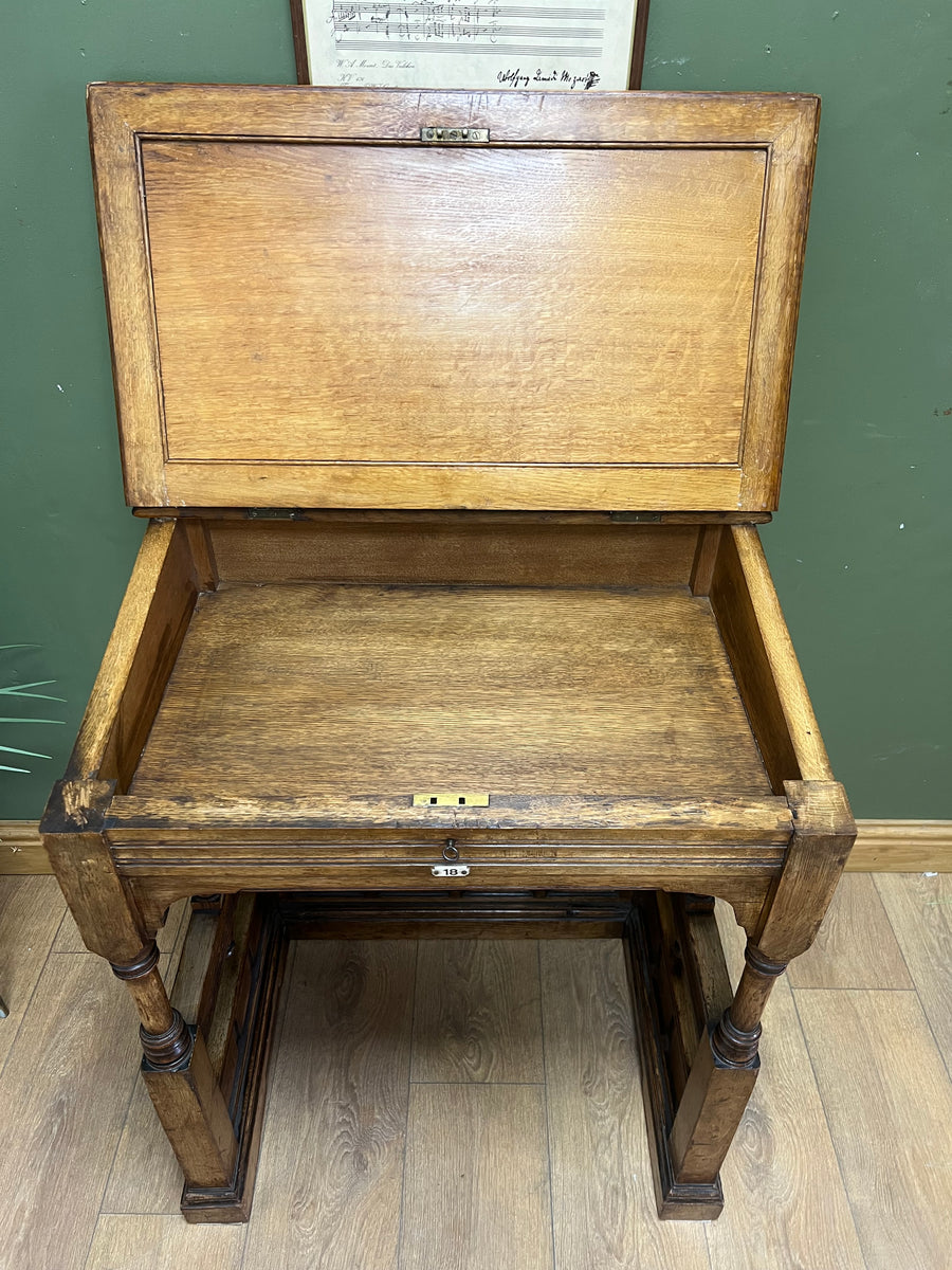 Antique Oak Davenport Style Desk (SKU148)