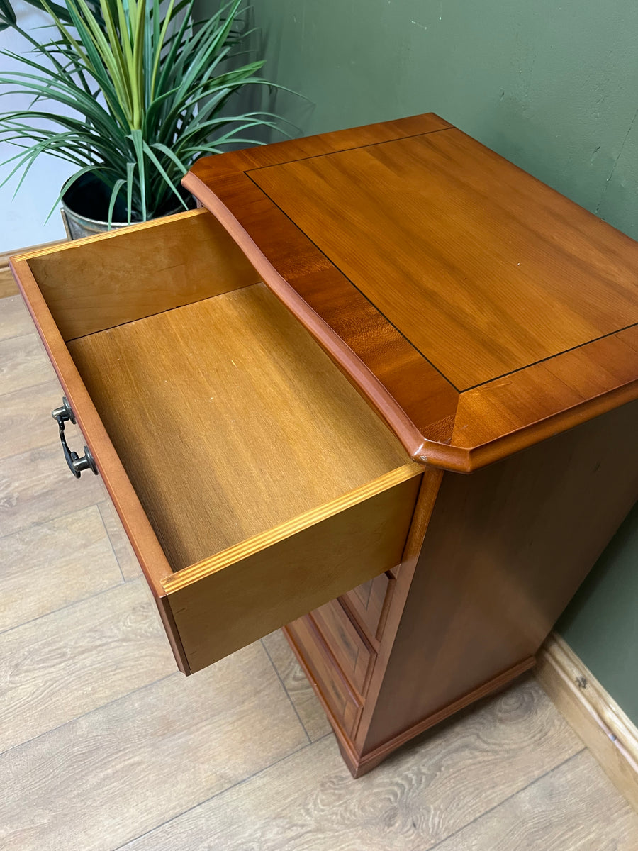 Vintage Yew Wood Small Chest Drawers / Bedside (SKU171)