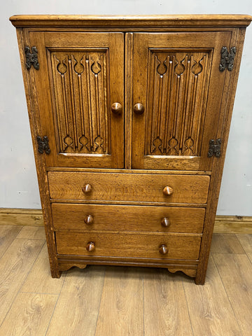 Vintage Oak Chest Tall Boy (SKU162)