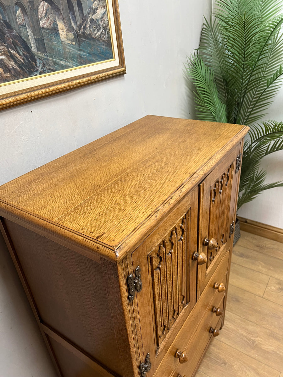 Vintage Oak Chest Tall Boy (SKU162)