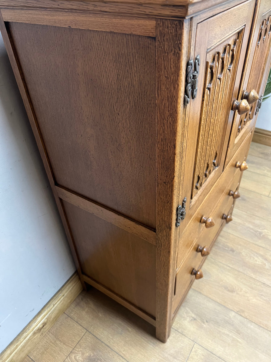 Vintage Oak Chest Tall Boy (SKU162)