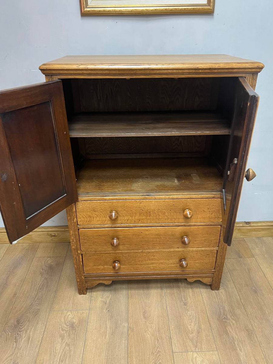Vintage Oak Chest Tall Boy (SKU162)