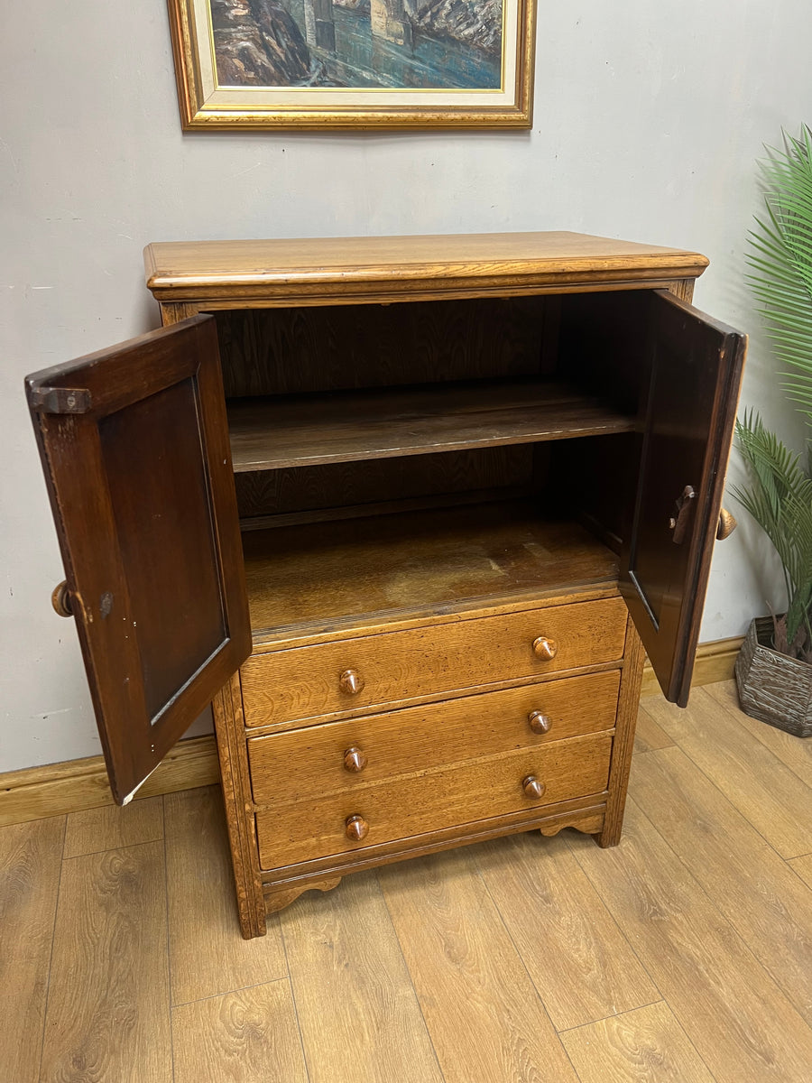 Vintage Oak Chest Tall Boy (SKU162)