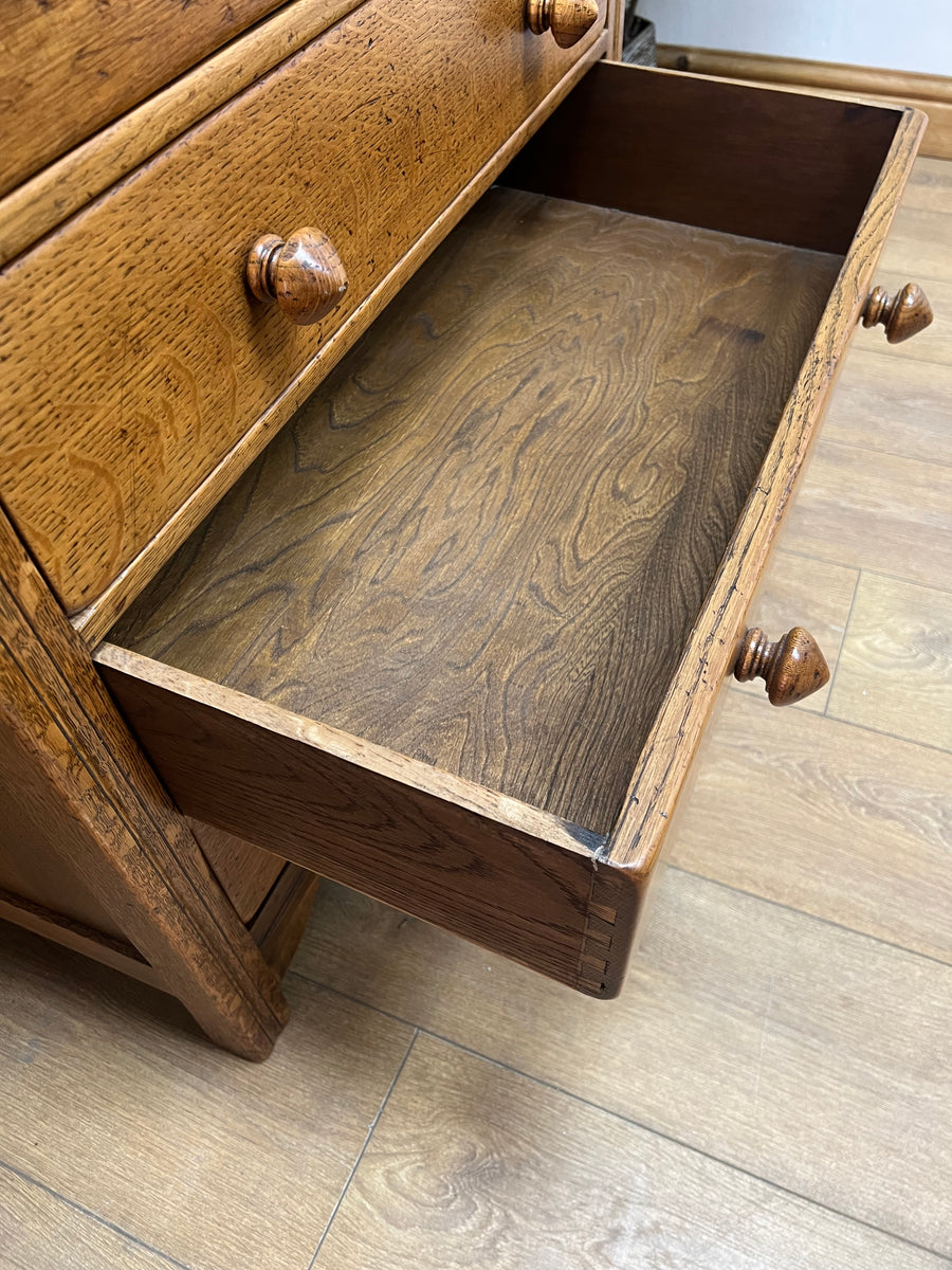 Vintage Oak Chest Tall Boy (SKU162)