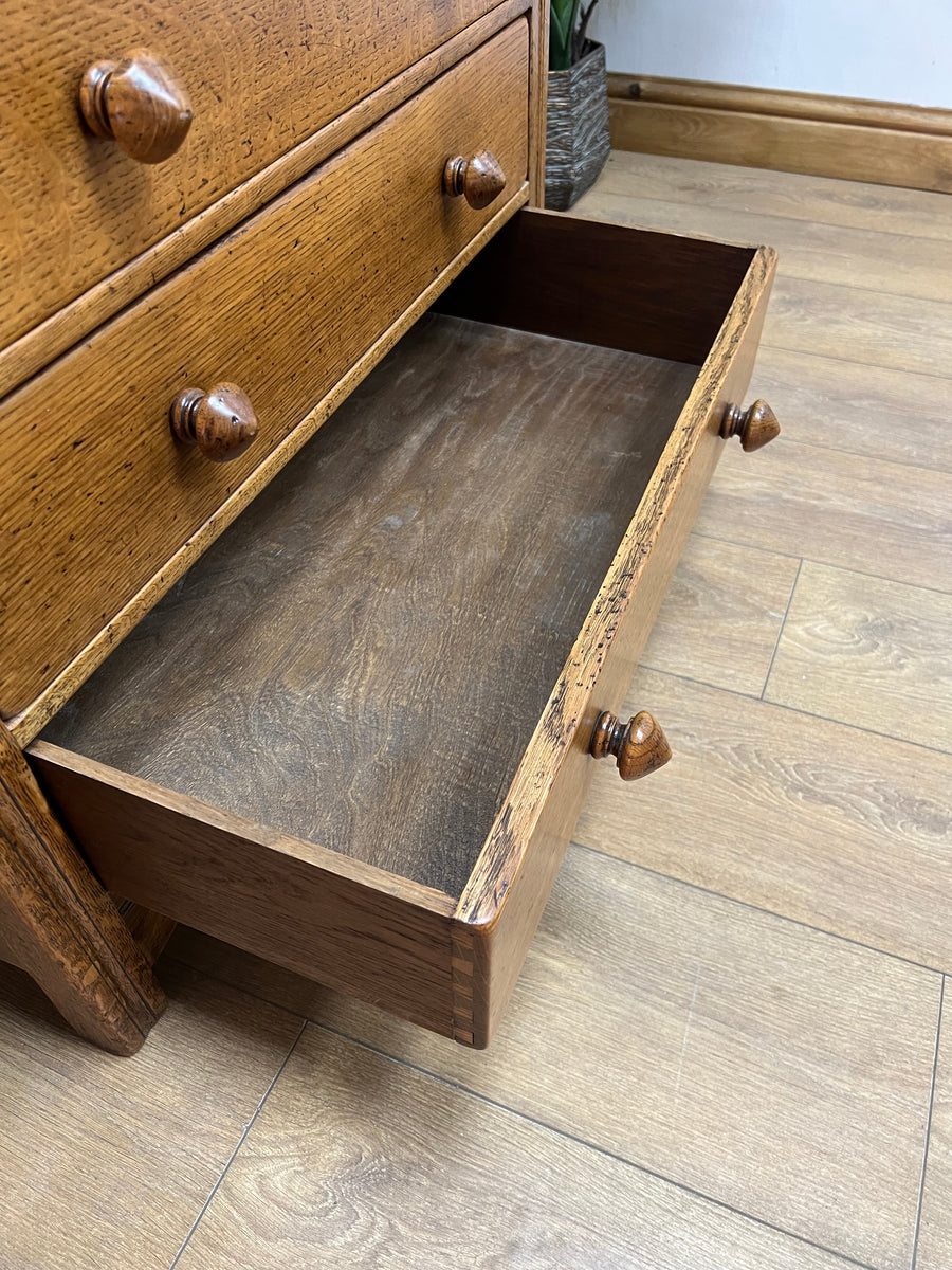 Vintage Oak Chest Tall Boy (SKU162)