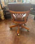 Leather Executive Captains Chair Swivel Adjustable Height (SKU137)