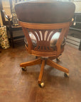 Leather Executive Captains Chair Swivel Adjustable Height (SKU137)