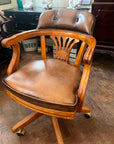 Leather Executive Captains Chair Swivel Adjustable Height (SKU137)