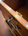 Yew Wood Deep Drawer Filing Cabinet With Key (SKU141)